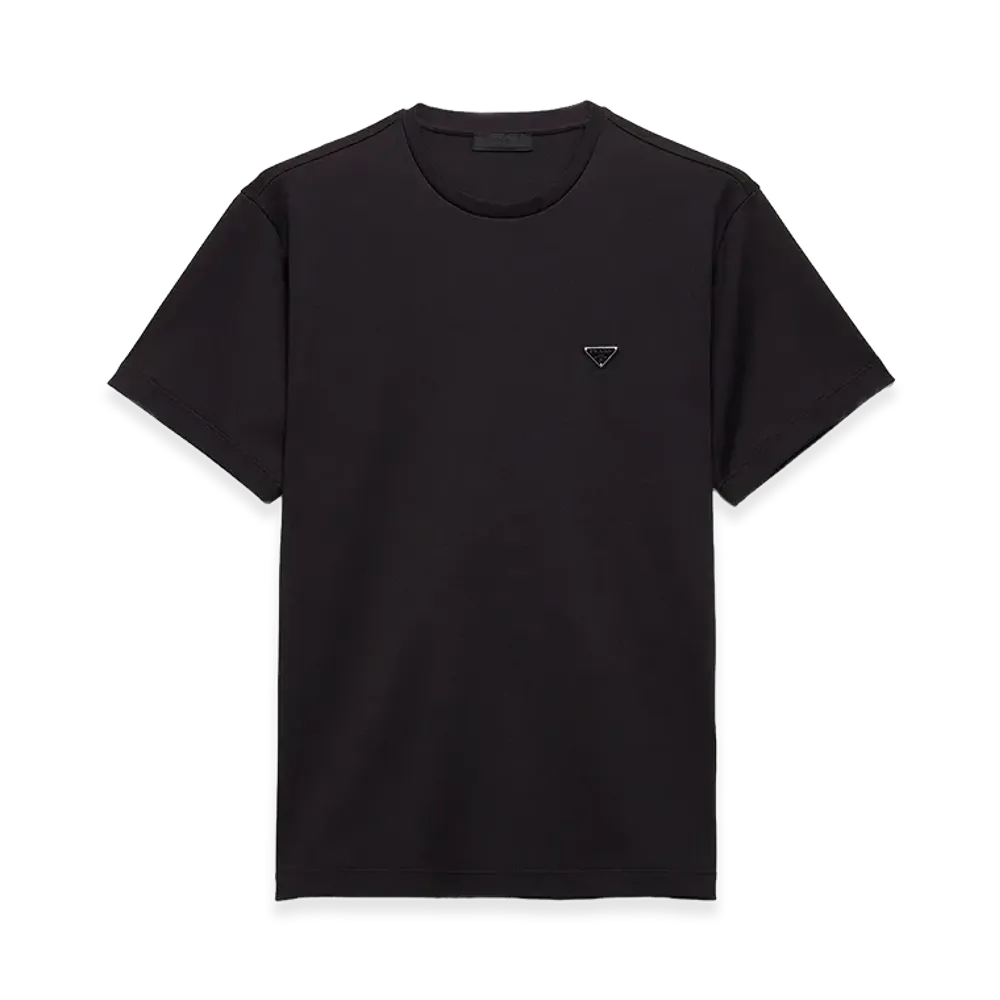 PRADA Triangle Logo T-Shirt "Black"
