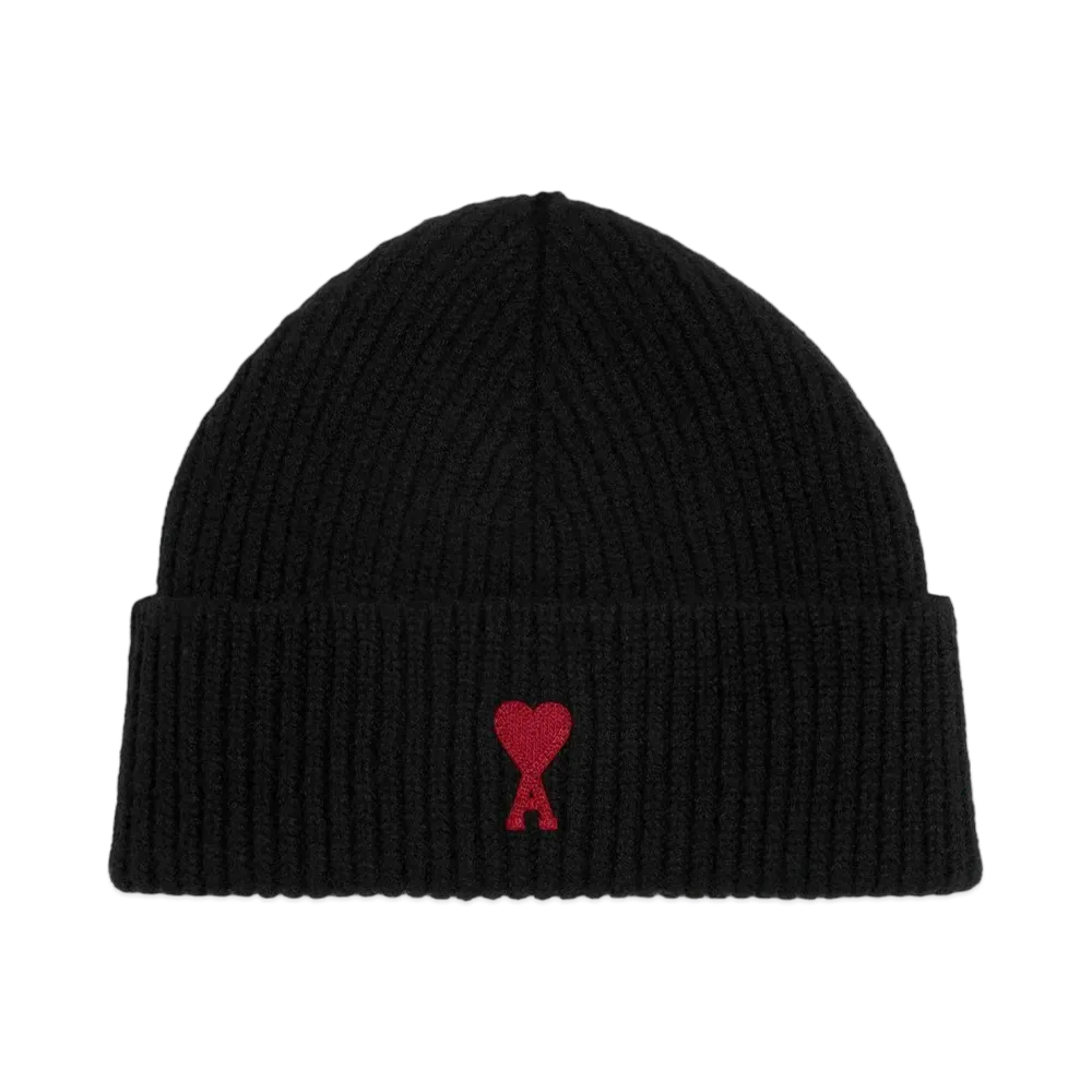 AMI PARIS Ami De Coeur Beanie "Black"