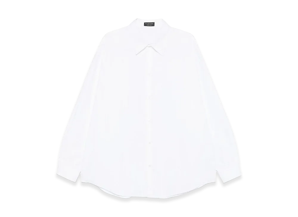 BALENCIAGA Logo-Embroidered Shirt "White"