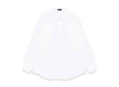 BALENCIAGA Logo-Embroidered Shirt "White"