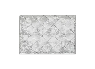 Bottega Veneta Intrecciato Business Card Case "Silver"