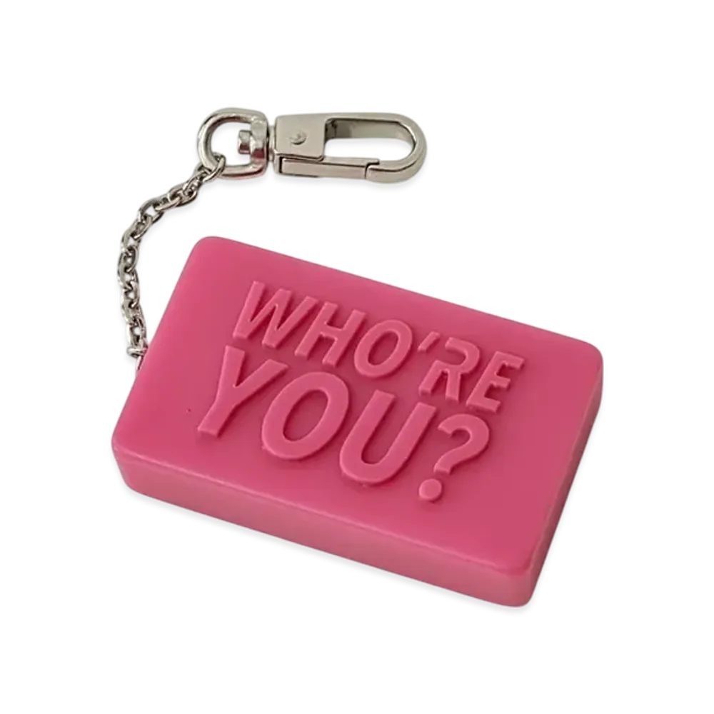 DAIRIKU "Who'Re You?" Soap Key Ring "Pink"