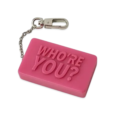 DAIRIKU "Who'Re You?" Soap Key Ring "Pink"