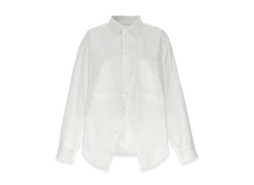 BALENCIAGA Women's Asymmetric Shirt "White"