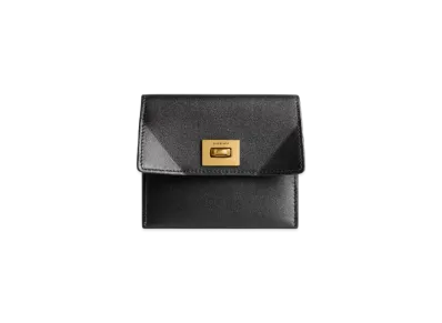 BALENCIAGA Rodeo Card Holder with Flap "Black"