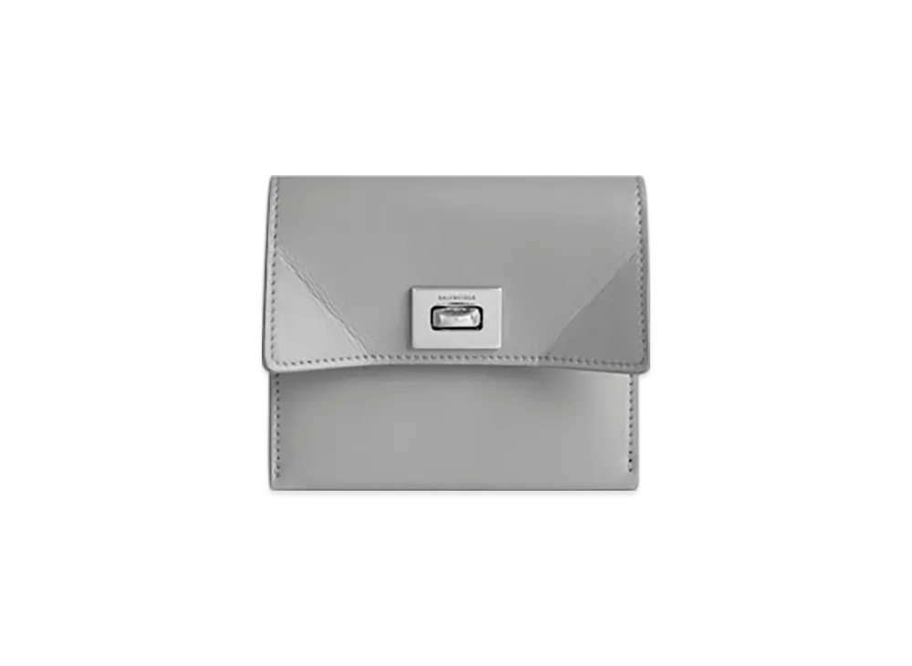 BALENCIAGA Rodeo Card Holder With Flap "Cloud Gray"