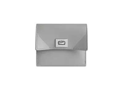 BALENCIAGA Rodeo Card Holder With Flap "Cloud Gray"