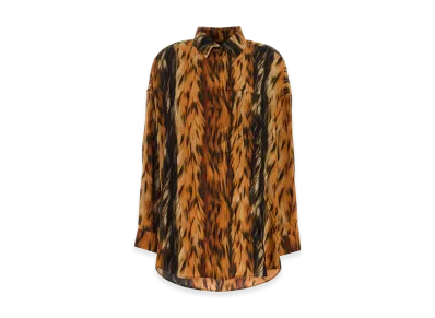 BALENCIAGA Women's Silk Oversize Shirt "Printed"