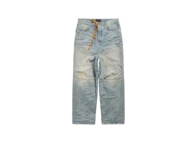 BALENCIAGA Men's George V Baggy Pants "Light Blue"