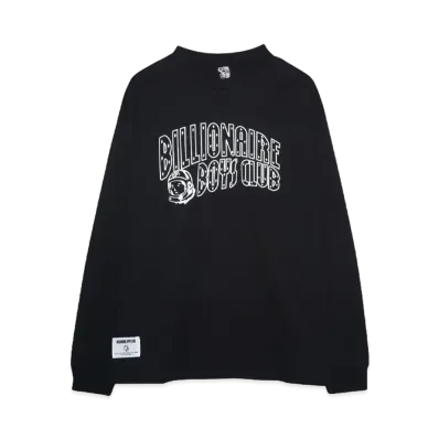 BILLIONAIRE BOYS CLUB COTTON LS T-SHIRT ARCH LOGO "BLACK"