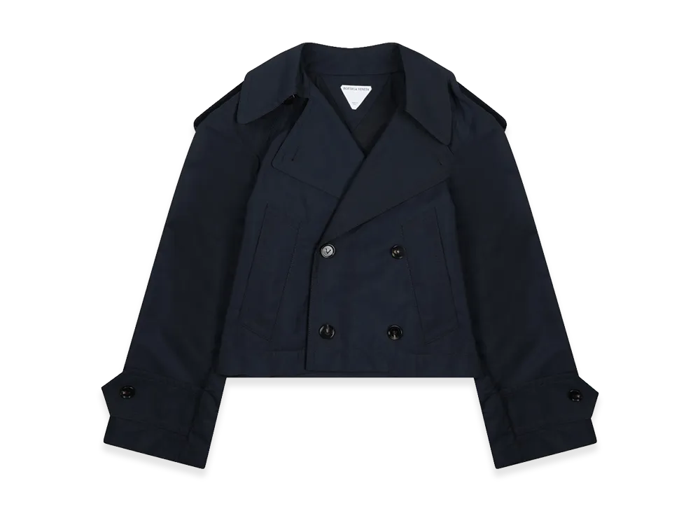 Bottega Veneta Women's Cotton Trench Jacket "Blue"