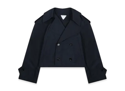 Bottega Veneta Women's Cotton Trench Jacket "Blue"