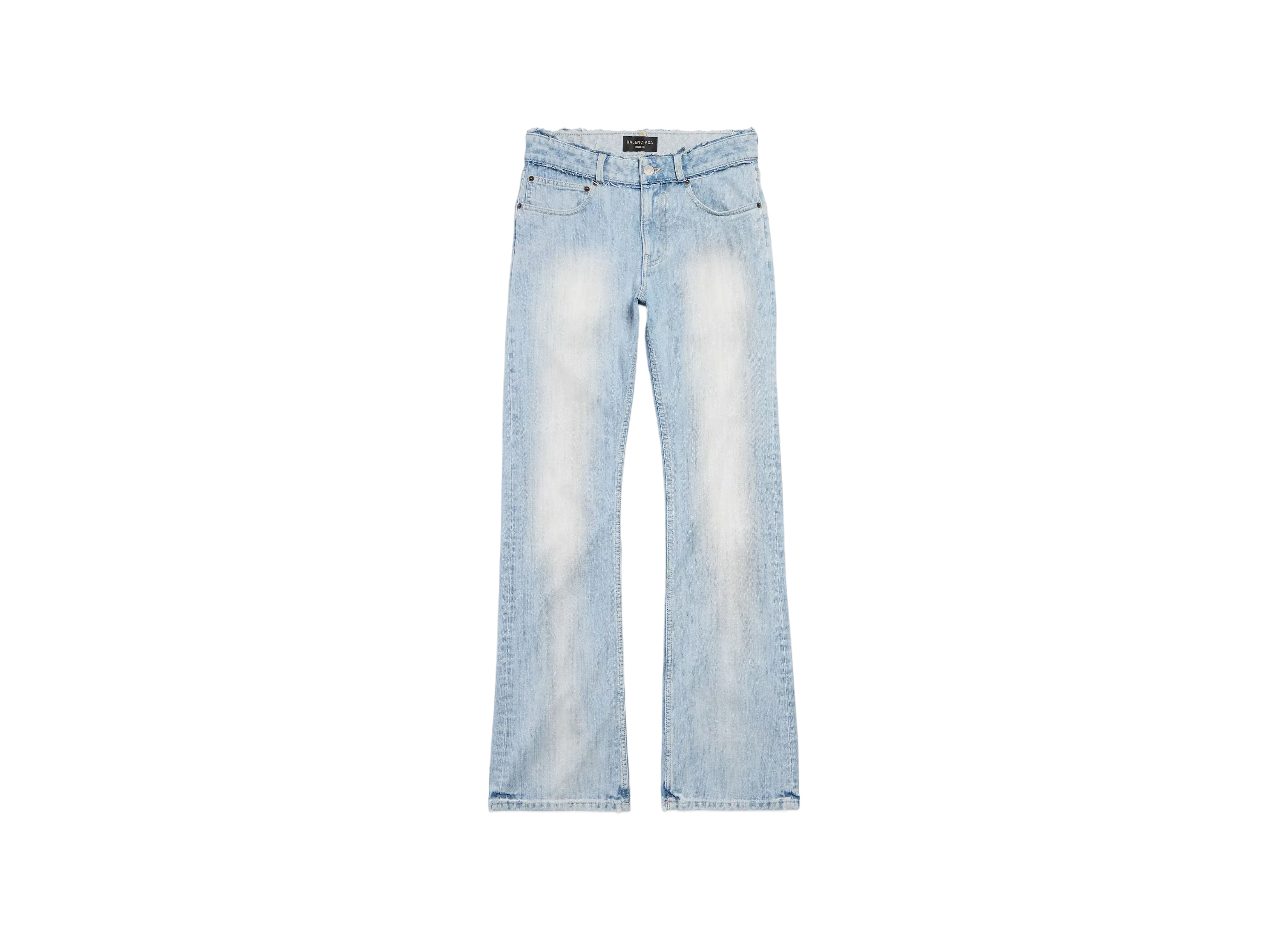 BALENCIAGA Women's Low Waist Pants "Light Blue"