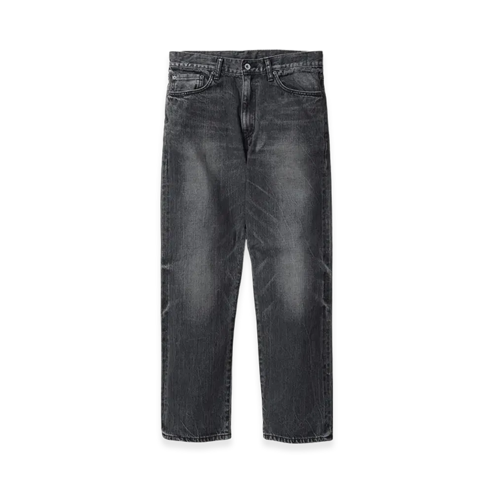 NEIGHBORHOOD Black Denim Washed Slim Straight Pants "Black"