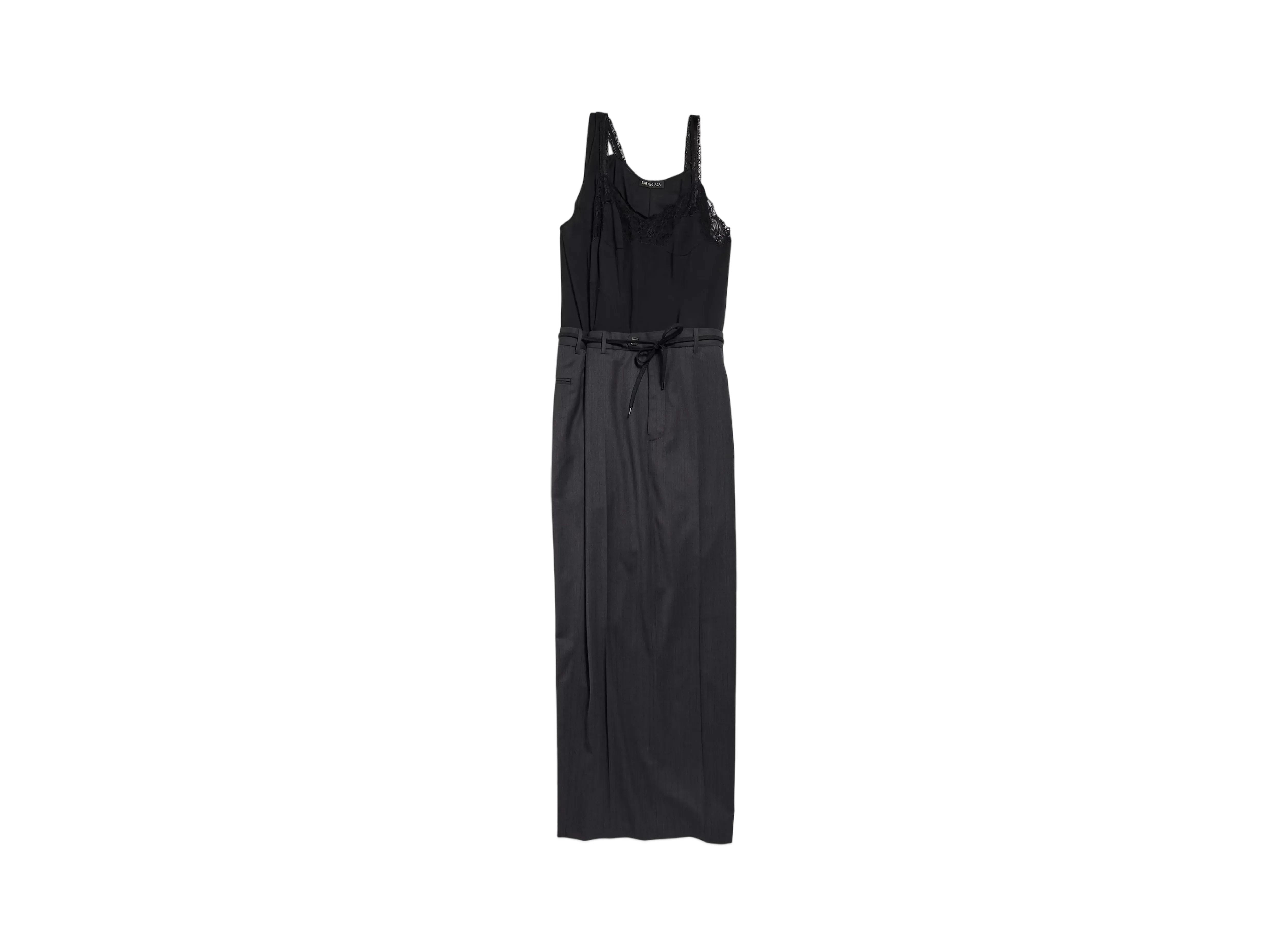 BALENCIAGA Women's Patched Slip Dress "Black"