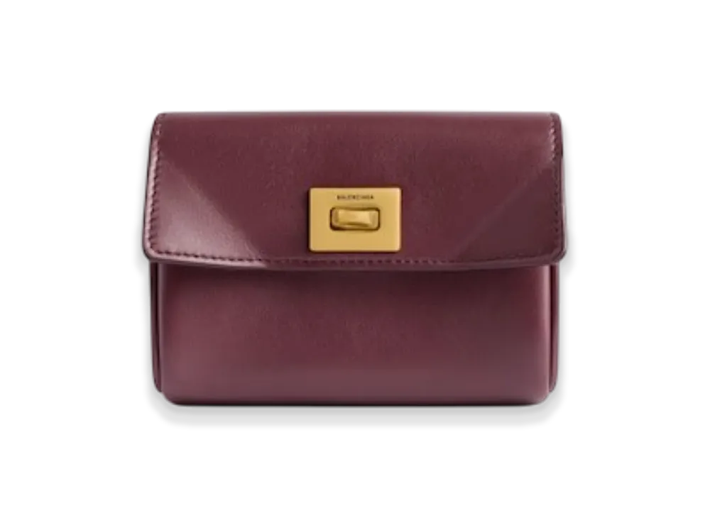 BALENCIAGA Rodeo Flap Card Holder "Black"