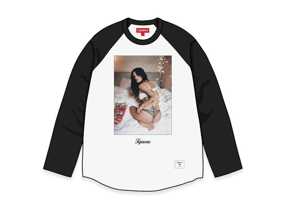 Supreme x Larry Clark Sequin Raglan L/S Top "Black"