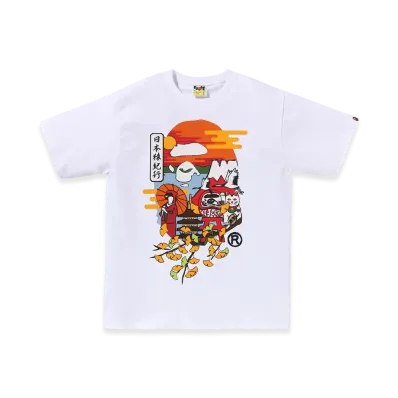 A BATHING APE Culture Autumn APE Head Tee "White"