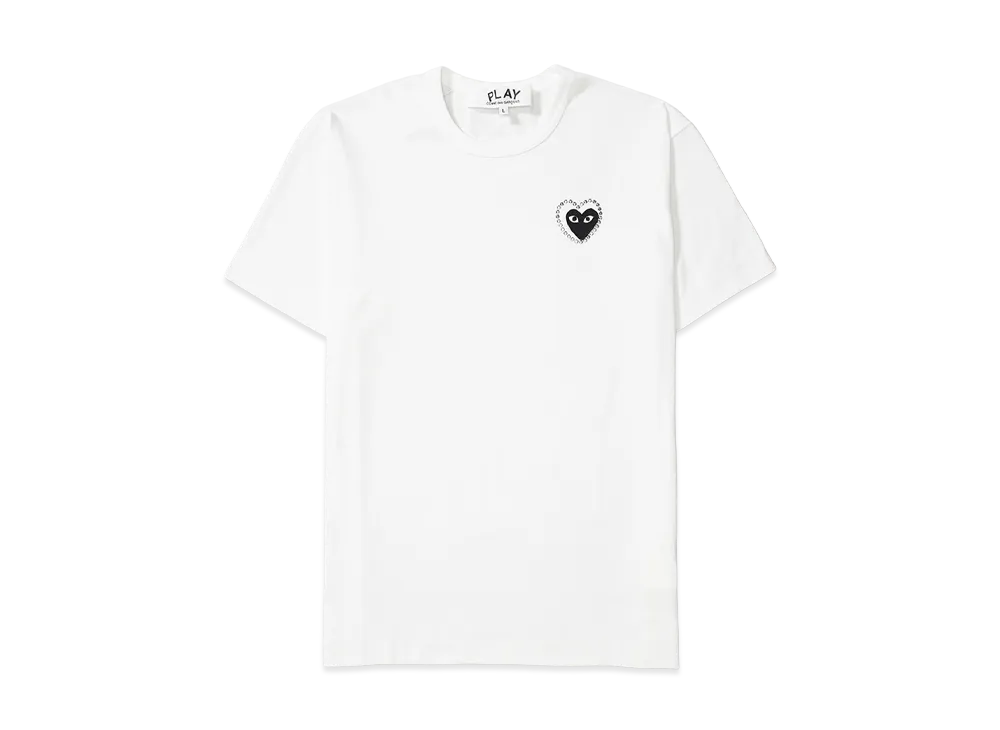 COMME des GARCONS PLAY Unisex T-Shirt Emblem x Metalstone "White/Black"