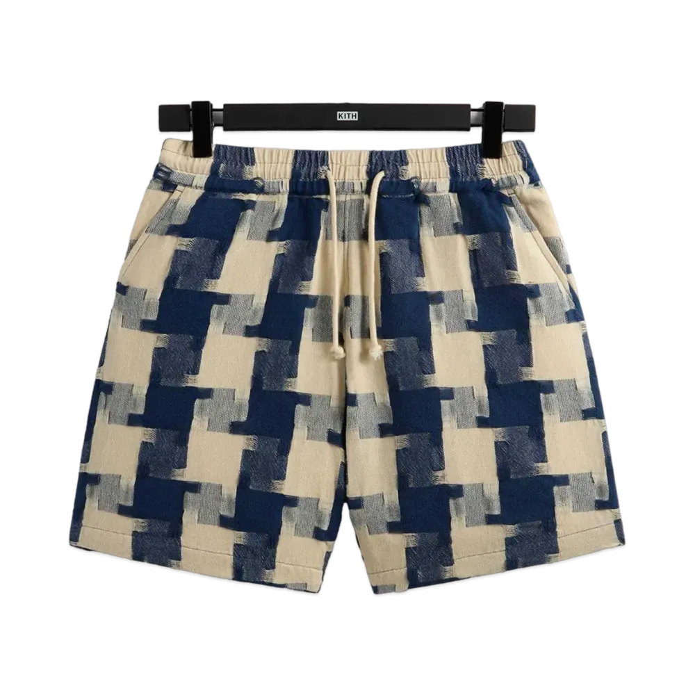 Kith Jumbo Houndstooth Mason Short "Cyanotype"