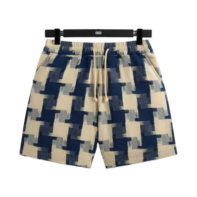 Kith Jumbo Houndstooth Mason Short "Cyanotype"