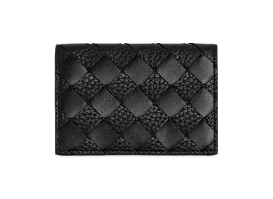 Bottega Veneta Intrecciato Business Card Case "Black"