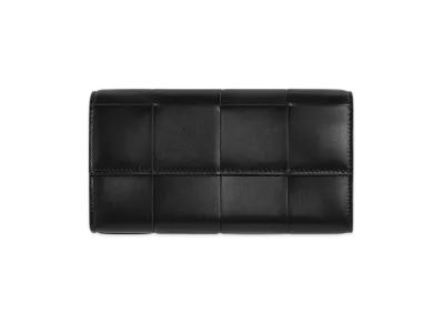 Bottega Veneta Cassette Large Flap Wallet "Black"