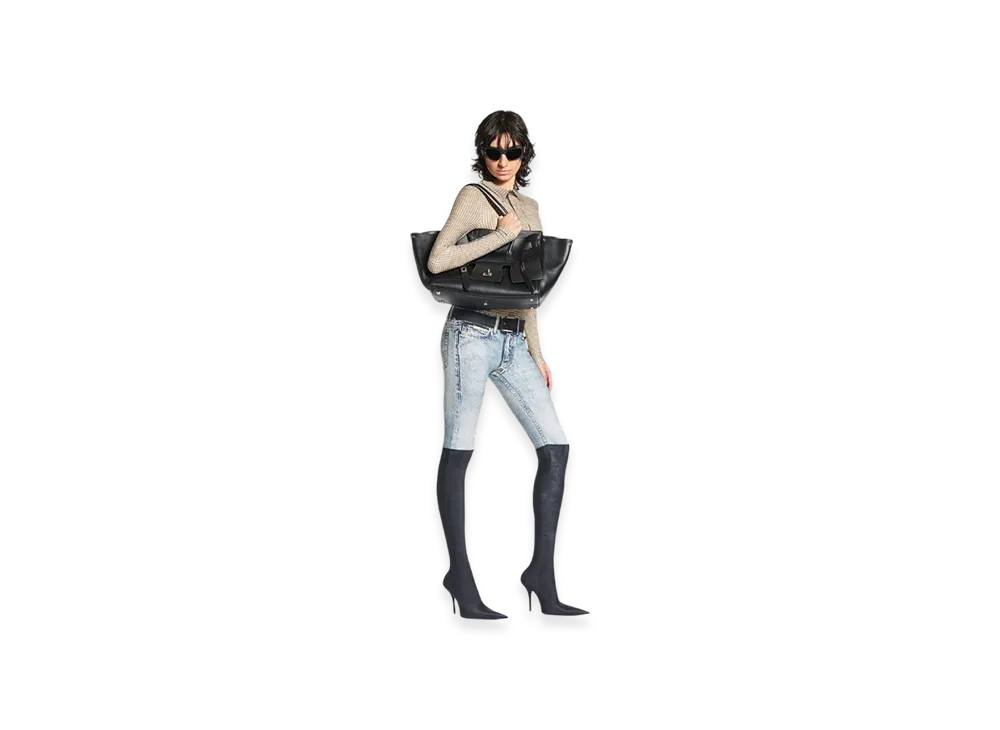 BALENCIAGA Women's Trompe L'oeil Pantabodysuit "Multicolored"