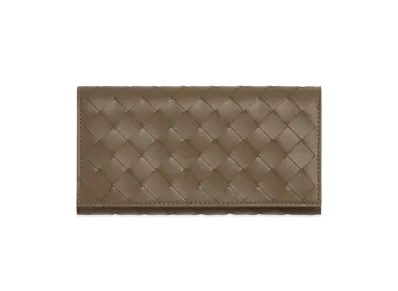 Bottega Veneta Intrecciato Large Flap Wallet "Pinecone"