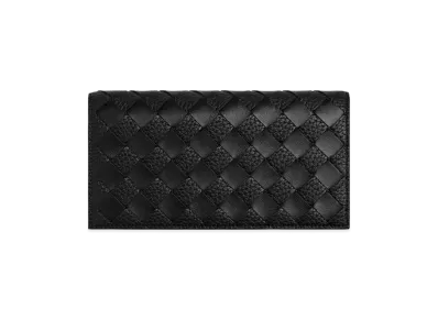 Bottega Veneta Intrecciato Long Wallet with Coin Purse "Black"