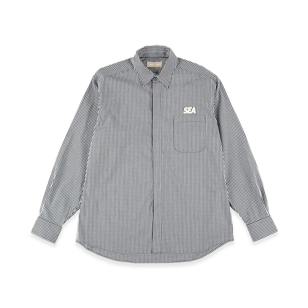 WIND AND SEA Cozy Gingham Check Shirt "Blue"