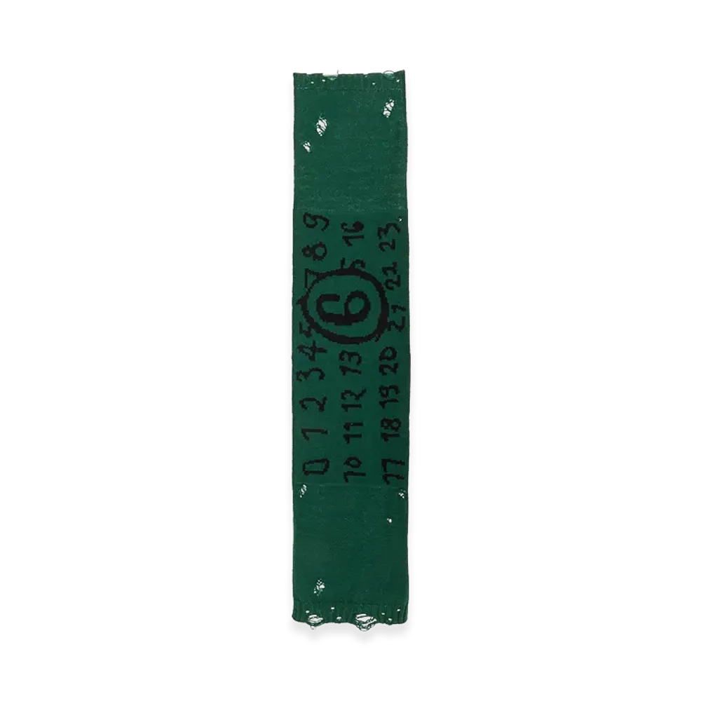 MM6 Maison Margiela Women's Virgin Wool Scarf "Green"