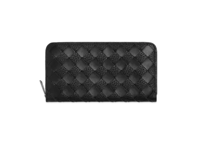 Bottega Veneta Intrecciato Zip Around Wallet "Black"