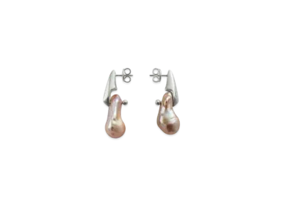 Bottega Veneta Large Pearl Earrings "NaturalPink"