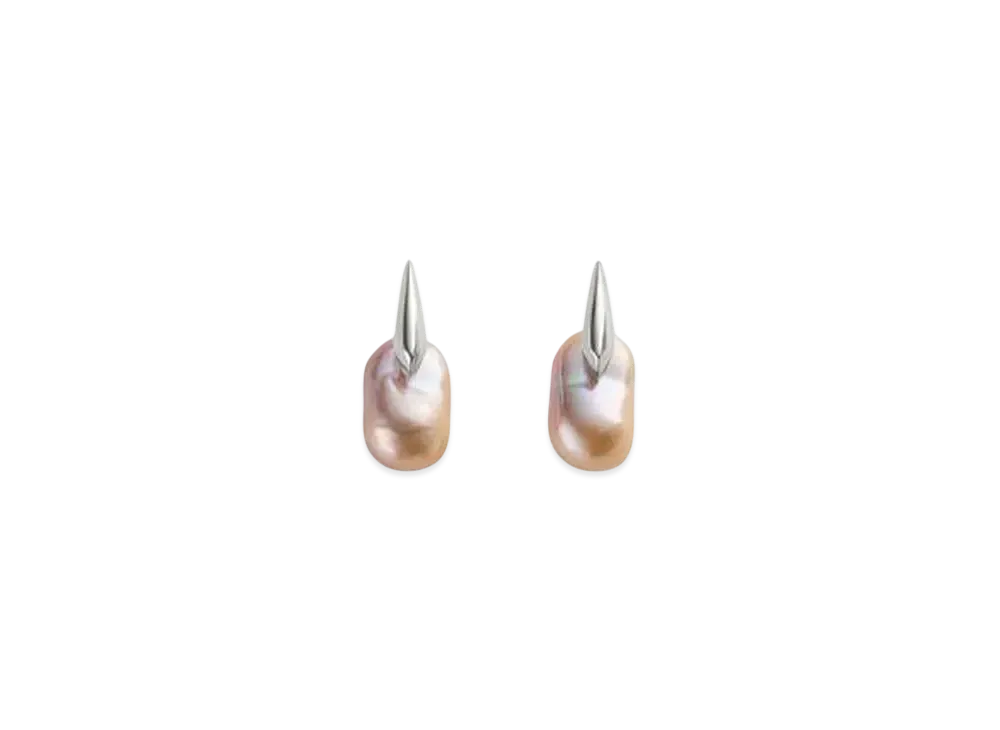 Bottega Veneta Small Pearl Earrings "NaturalPink"