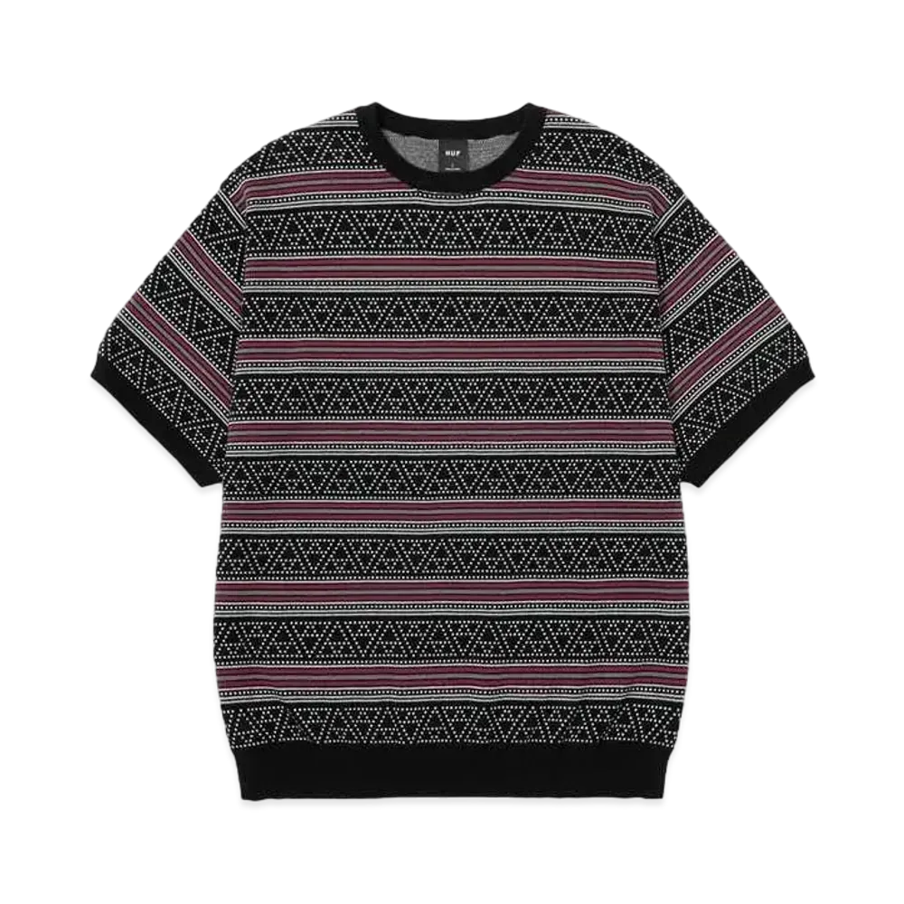 HUF Summer 24 TT Jacquard Sweater Crew "Black"
