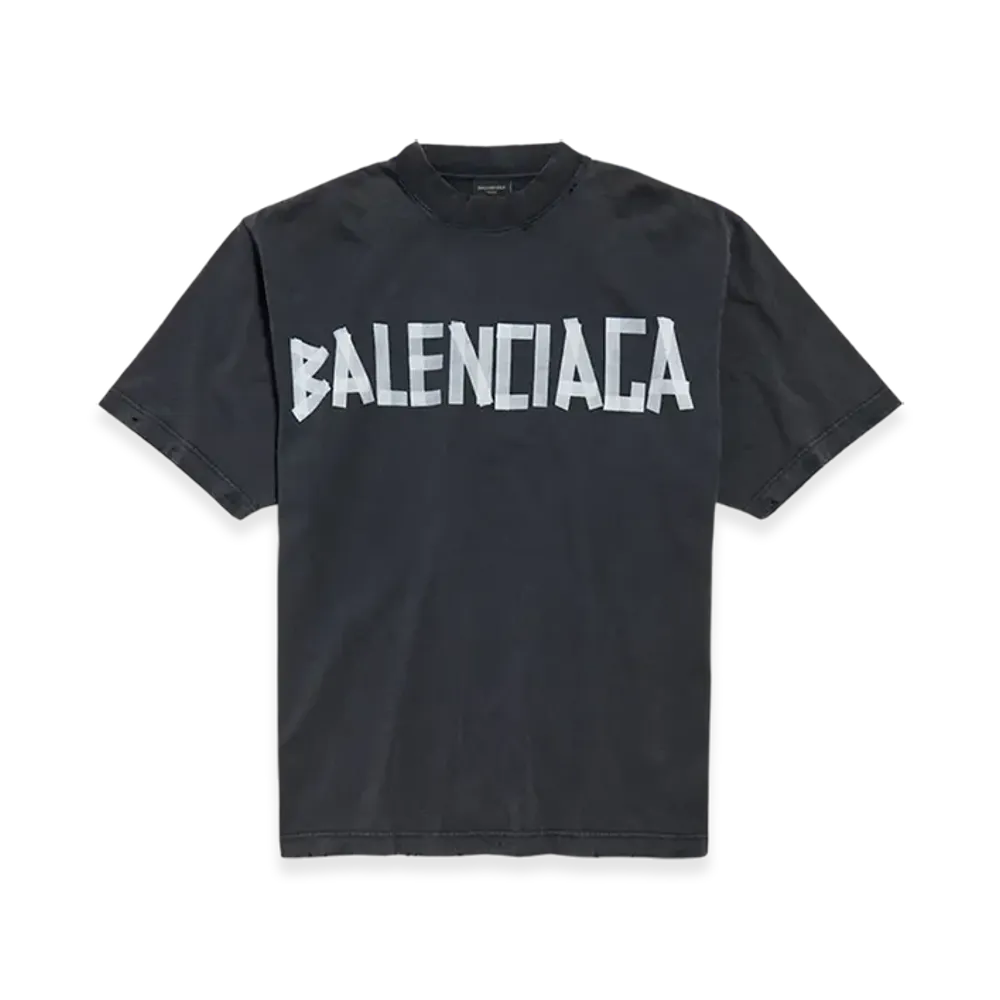 BALENCIAGA New Tape Type T-Shirt Medium Fit "Black Faded"