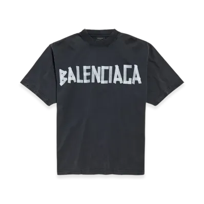 BALENCIAGA New Tape Type T-Shirt Medium Fit "Black Faded"