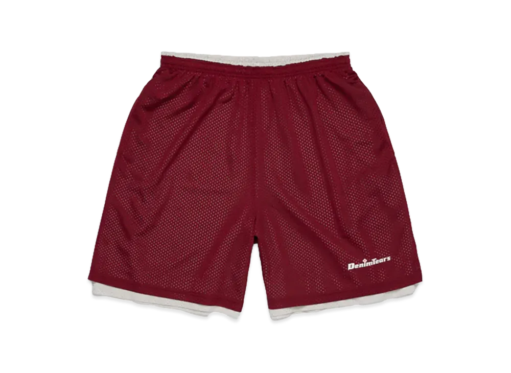 DENIM TEARS DT Sport Double Layer Mesh Short "Red"