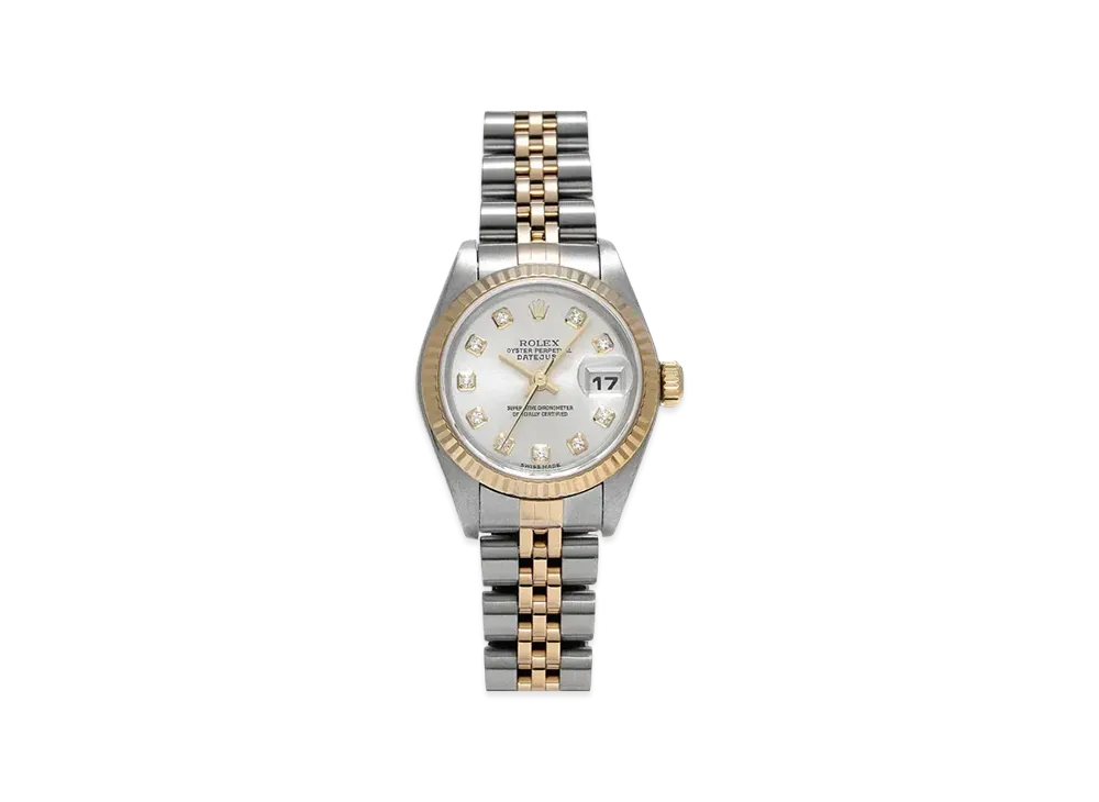 ROLEX Lady-Datejust 10P Diamonds "Silver/Stainless Steel/Yellow Gold"