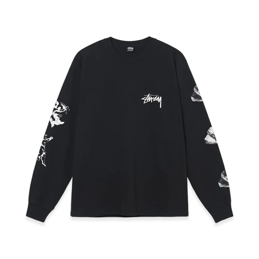 Stussy Angels Pigment Dyed LS Tee "Black"