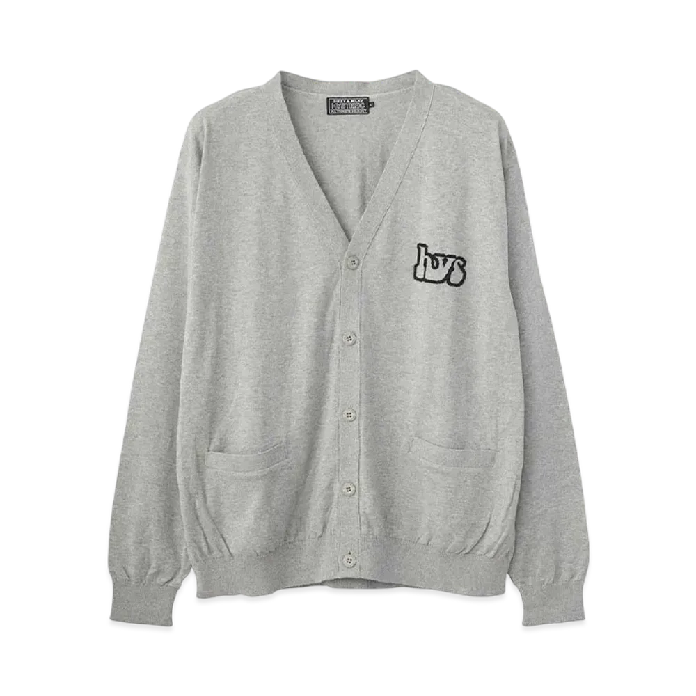 HYSTERIC GLAMOUR Smoking Girl Jacquard Cardigan "Top Gray"