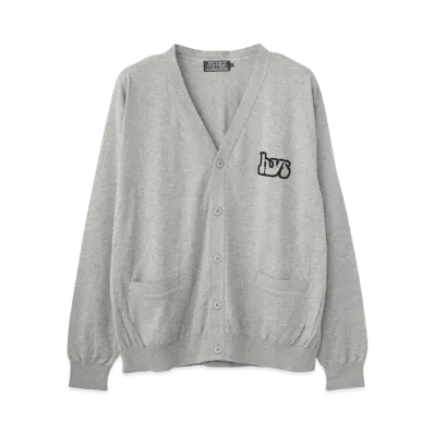 HYSTERIC GLAMOUR Smoking Girl Jacquard Cardigan "Top Gray"