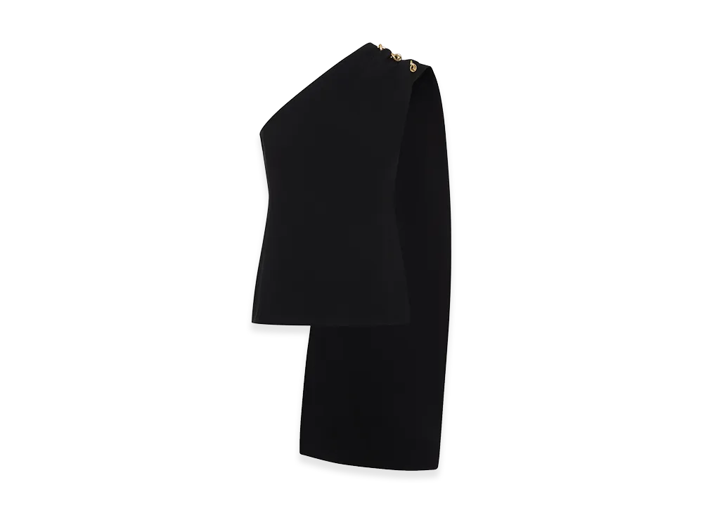 Bottega Veneta Women's Wool Viscose Crepe Top With Knot Detail "Black"