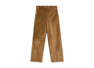 GUCCI Women's Suede Pants "Brown"