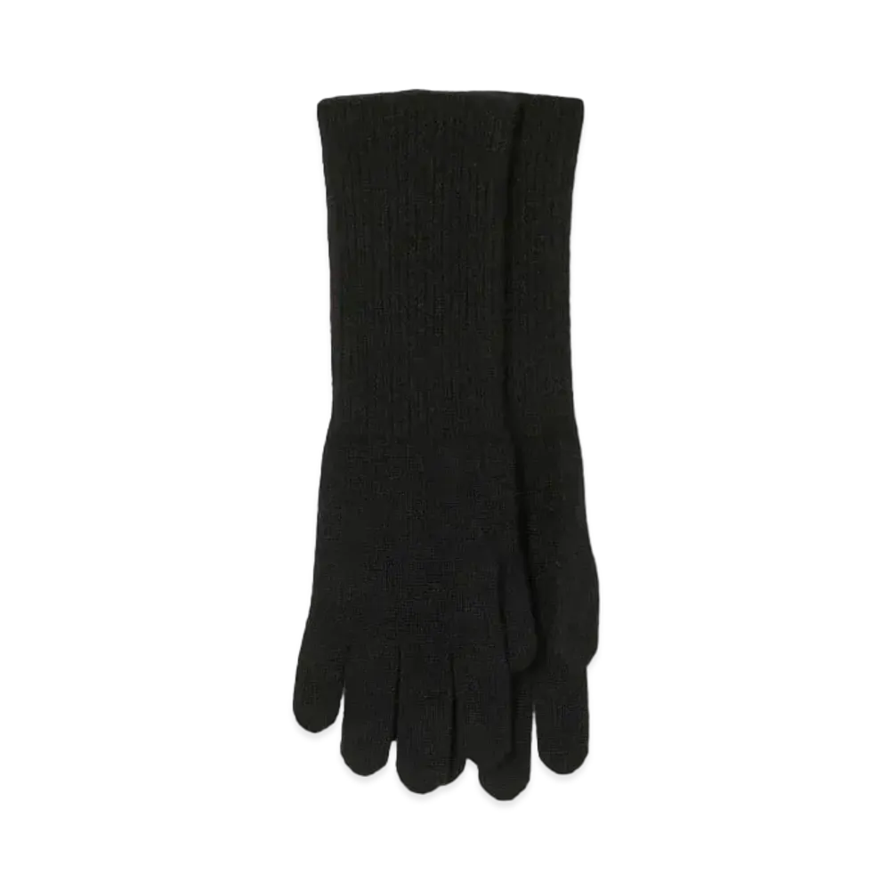 AURALEE Baby Cashmere Kniit Long Gloves "Top Black"