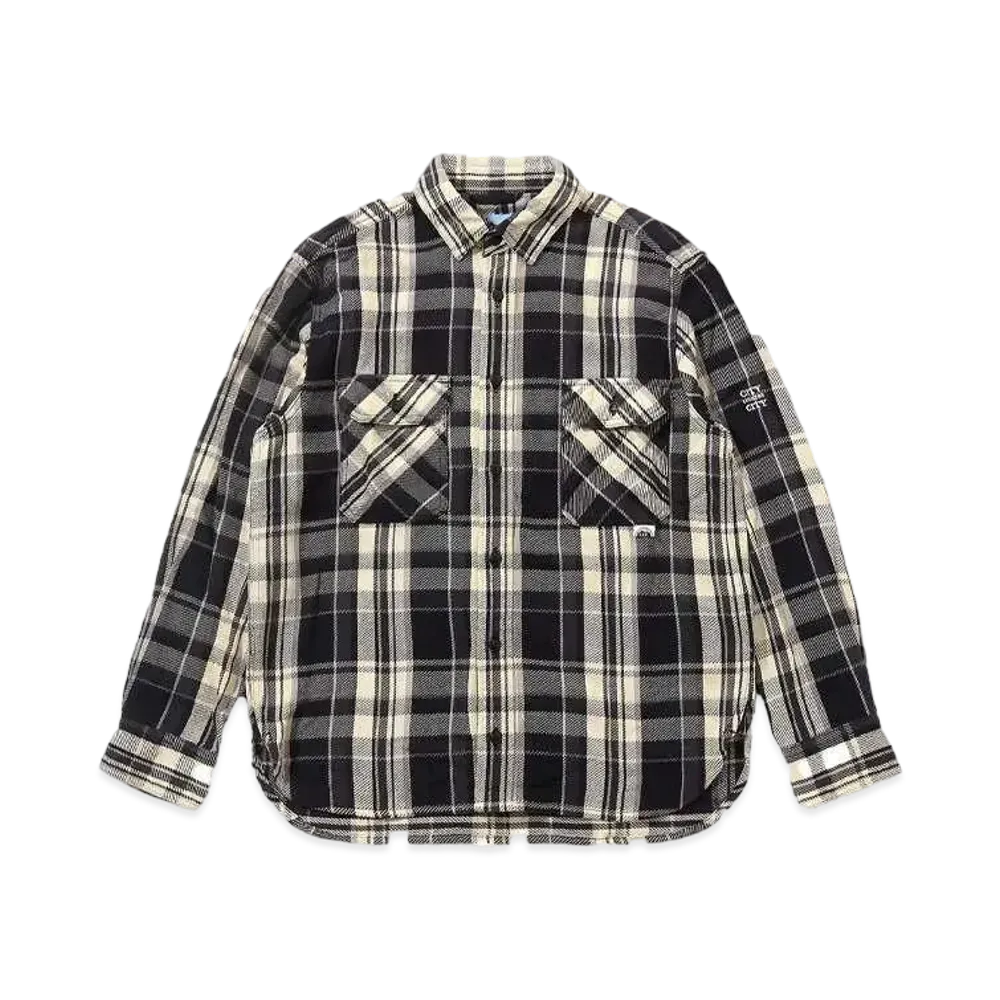 CITY COUNTRY CITY EMBROIDERED LOGO COTTON TWILL CHECK SHIRT "BLACK CHECK"