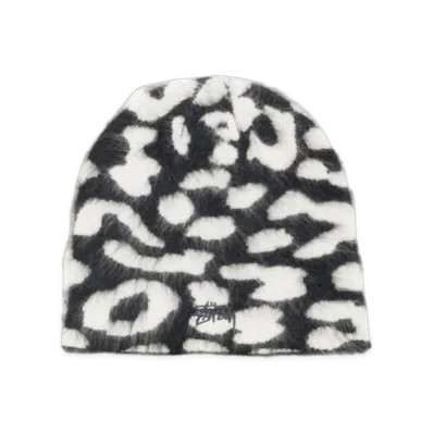 Stussy Cashmere Leopard Skullcap "Black"