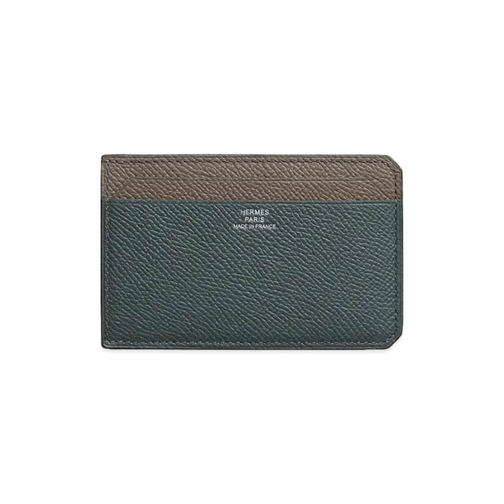 Hermes City 4CC Card Holder "Blue Orage/Etain"