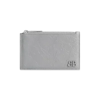 BALENCIAGA Monaco Long Coin and Card Holder "Gray"